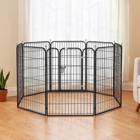 Barrière pour chien schwarz en stahl 80 x 1 x 100 cm (1/5)