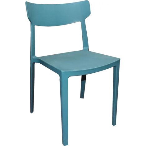 sedia da esterno elica garden "debby" in polipropilene blu 46,5x49x80,5 cm