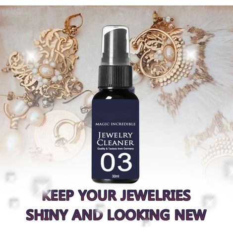 Nettoyant pour bijoux Jaysuing 30ML - Solution de polissage pour or, argent, diamant - Liquide de nettoyage rapide sans rinçage (1/5)