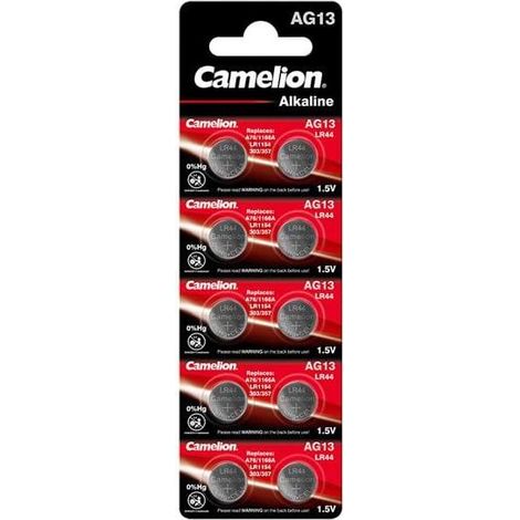Camelion AG13/LR44/357 Batteria alcalina a bottone 10 pezzi.