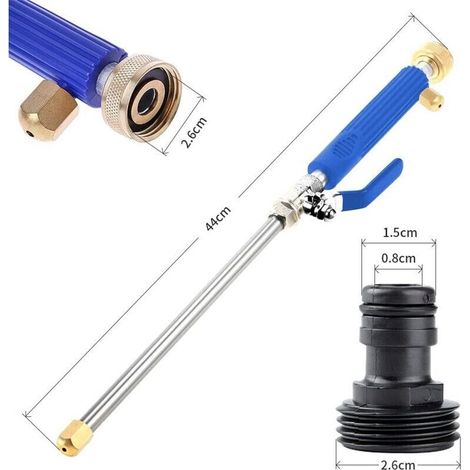 Nettoyeur haute pression Hydro Jet, pistolet à eau haute pression, pistolet à eau haute pression avec buse, lance à eau haute pression pour tuyaux d'arrosage, nettoyeur haute pression pour tuyaux d'ir