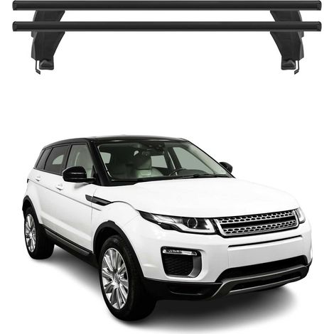 OMAC Dachträger Querträger Alu für Land Rover Range Rover Evoque I L538 2012-2018 – Abschließbar – T-Nut – City-Crash-getestet – Max. 50 kg Schwarz (1/5)