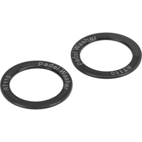 Rondelles de pédales de vélo allongées en alliage de titane, étanches et en acier inoxydable, réduisant la friction et le bruit, noires. (1/5)