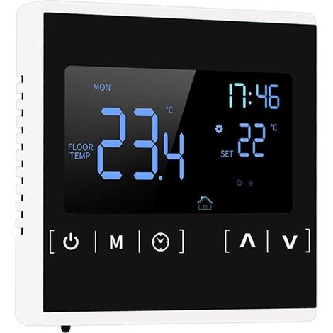 Thermostat électrique pour chauffage au sol - Thermostat programmable - Confort clair - Écran tactile facile à lire (1/5)