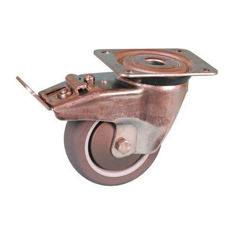 Roulette industrielle Pivotant avec frein Guitel Hervieu, inox, Ø 100mm, 90kg ( Prix pour 1 )