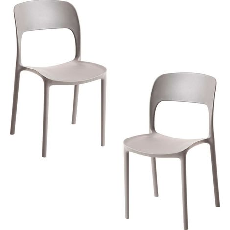 Packs Sillas Jardín - Pack 2 Sillas Inis - Gris (1/5)