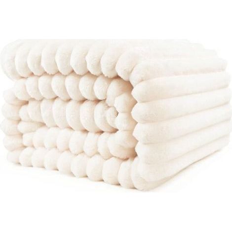 Manta acogedora de 150 x 100 cm – Manta cálida y mullida para madres, esposas y novias (beige, 150 x 100 cm) (1/4)