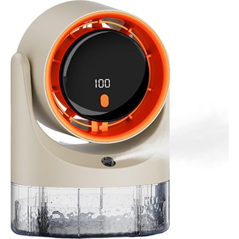 Ventilateur de table personnel rechargeable silencieux, 100 vitesses réglables, moteur solide, design léger pour voyage (1/5)