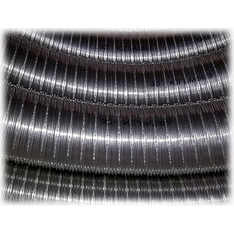MBM – Conduit de fumée flexible inox 316 – Tuyau 10 m diamètre 80 mm intérieur lisse – Conforme CE EN 1856-2