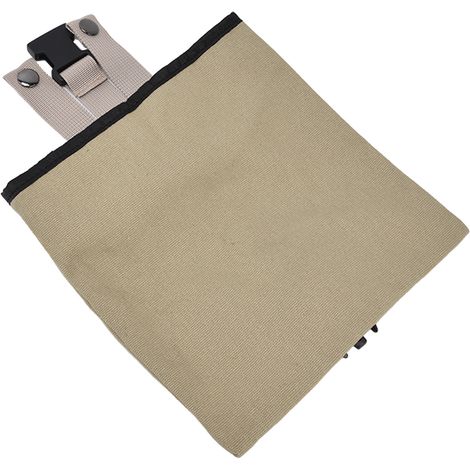 Sac de cueillette en toile, pliable, portable, épais, au design unique et simple, idéal pour la cueillette de fruits en camping et en plein air. Couleur kaki. (1/5)