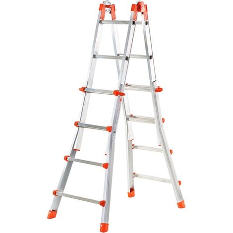 Scala Telescopica GIERRE 5+5 KG150 10+10 Max 570 cm - In Alluminio - Made in Italy
