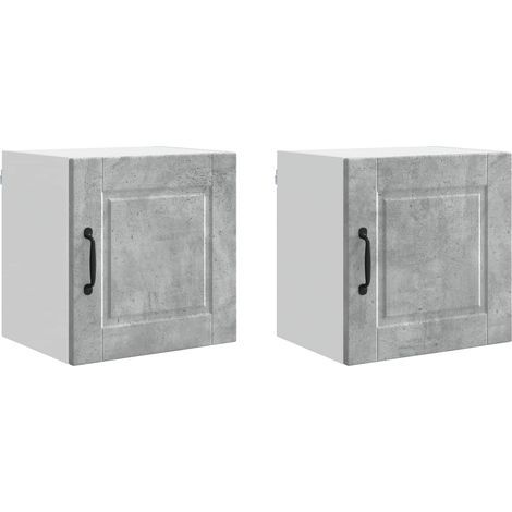 Maison Exclusive - Armadietto a muro PORTO 2 pcs Grigio cemento 40 x 31 x 40 cm