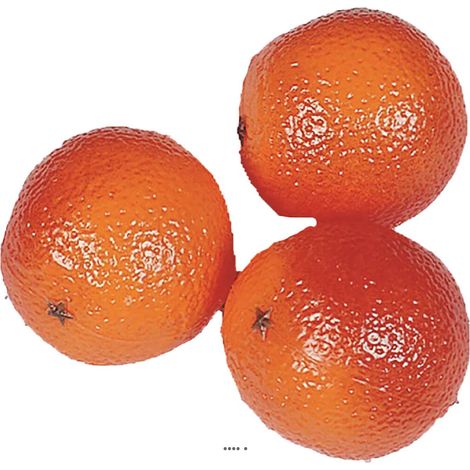 Orange artificielle en lot de 3 en Plastique soufflé D 75 mm (1/3)