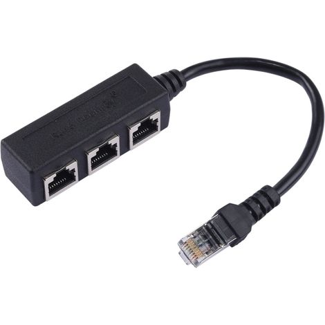 3 In 1 Lan Ethernet Hub Rj45 Splitter Extender