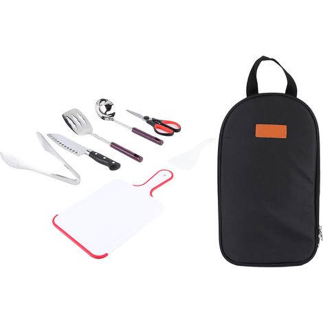 Tragbares Grillbesteck-Set aus Edelstahl für Camping und Picknicks (1/5)