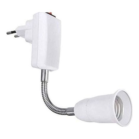 Portalampada E27 con interruttore per lampada da parete da cucina, AC 220V, portalampada con attacco E27, faretto da parete wireless per lampada da lettura, lampada da garage (lampadina non inclusa) (1/4)