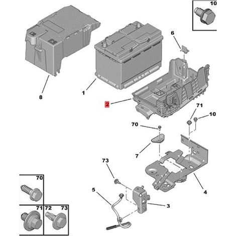 9676054080 9801801880 ist für Peugeot-Batterieschutzabdeckungen geeignet. (1/4)