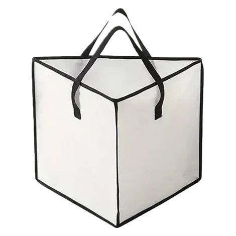 Bolsa de almacenamiento reutilizable, diseño que ahorra espacio, 1 unidad - Blanco (1/2)