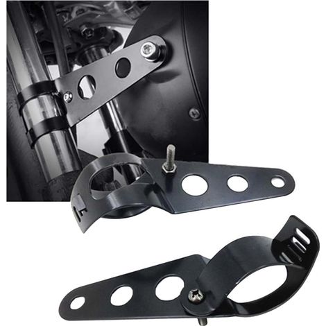 Support de phare de moto universel 38 mm à 51 mm, support pour phare de moto, clip noir