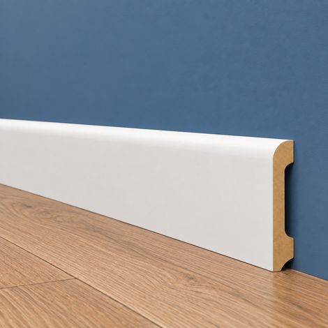 pacco da 132 ML di Battiscopa BC in POLIMERI EqualWood HI-TEC 80x15mm - BIANCO