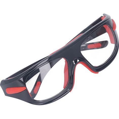 Lunettes de sport basketball noir PC anti-choc léger monture myope avec cordon étui casque football (1/5)