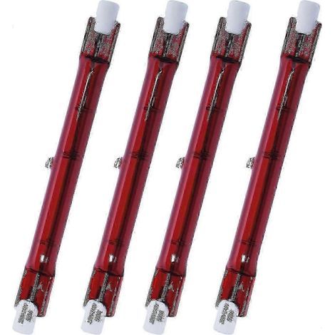 500 Watt Ruby Compatible With Heatmaster R7 Halogen Heater Bulb For Garden Heater - Pack Of 4-In stock (1/4)