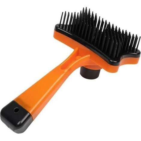 Hunde- und Katzenpflegebürste, Massagekamm, Haustierprodukte, orangefarbene Haarentfernungsbürste (1/4)