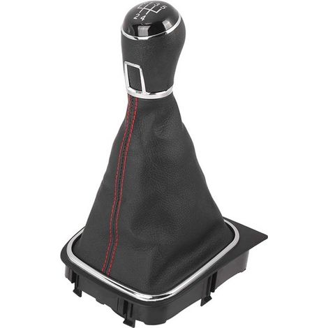 1 Farbe: Schwarz Material: PU 5-Gang-Schaltung mit roter Naht Handballschalthebel Kugelkopfschalthebel. (1/4)