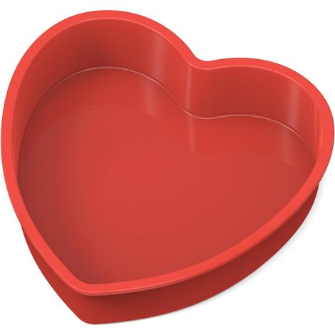 1 Moule Coeur, Silicone Antiadhésif, 26,4x23x5cm, Pâtisserie, Fête (1/5)