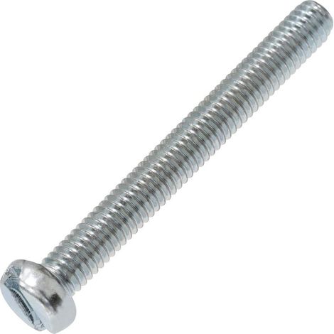 Pack of 50 M4x35 mm S-slotted pan head screws - mounting bolt - DIN 84 - hardness 4.8 - zinc-plated steel - silver color