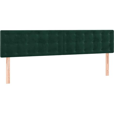 Têtes de lit Vert foncé 200x5x78/88 cm Velours (1/5)