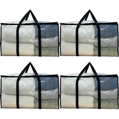 Quatre sacs fourre-tout, des sacs de rangement pour couettes et des sacs de voyage pour ranger les couettes et les doudounes. (1/5)