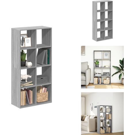 Raumteiler-Bücherregal Grau Sonoma 69,5x29x137,5 cm - Raumteiler - Raumtrenner - Bücherregal - Raumteiler Bücherregal (1/5)