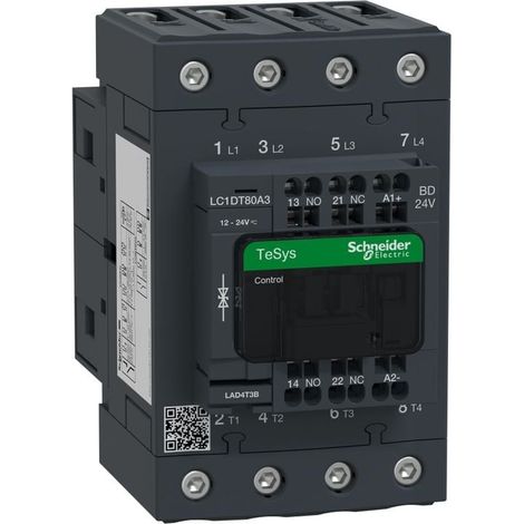 Contacteur 4P 80A AC-1 440V bobine 24V CC - LC1DT80A3BD