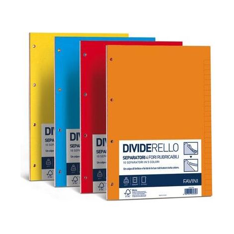 Favini A56Y104 divisore Multicolore