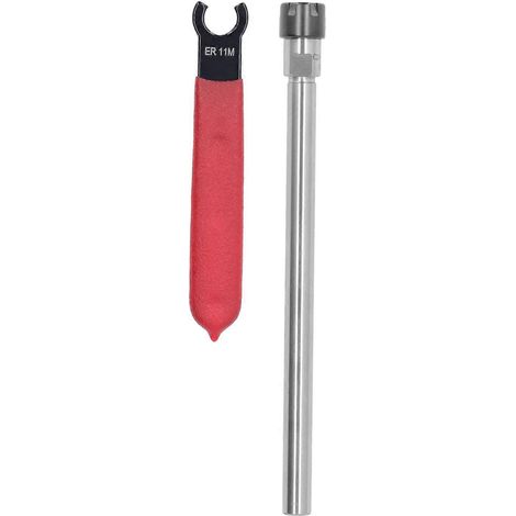 Spannzangenfutterhalter, gerade, lange CNC-Fräsverlängerung, 17 mm Spannbereich, Schraubenschlüssel (C10ER11M150L)