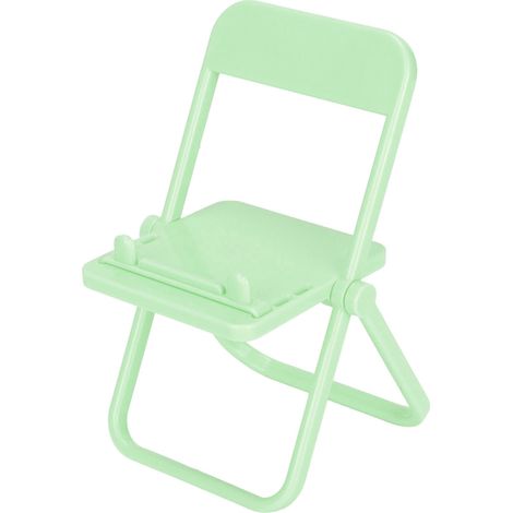 Portable Support Téléphone en Forme de Chaise - Support Bureau Réglable pour Mobile, Vert (1/5)