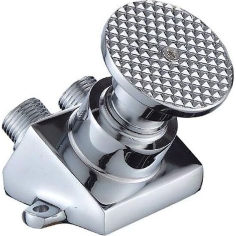 Modern Foot Link Faucet, Foot Pedal Food Factory Wash Basin Taps Hospital Valve Foot Pedal Cold Water Faucet Single Foot Pedal Copper Body Switch Faucet