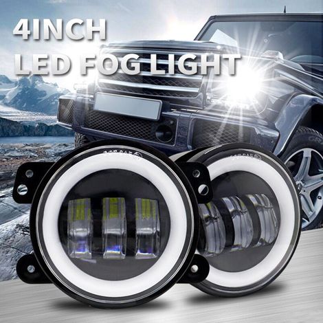 Fendinebbia a LED General Motors da 4 pollici per Jeep Wrangler Jeep JK TJ - 2 pezzi, di DEBUNS (1/5)