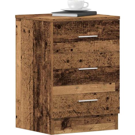 Nachttisch Altholz-Optik 38x35x55 cm Holzwerkstoff