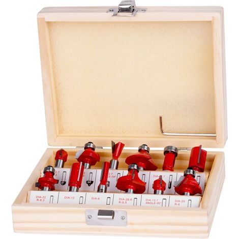 Fräser-Set für Oberfräse Strend Pro, 12-teilig, in Box, für Holz, 8 mm (1/3)