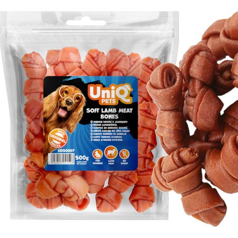 Delicia, snack para perros: Cubos de Nudos de Cordero suaves UniQ 500 g (1/4)