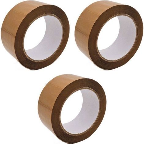 3 rouleaux de ruban adhésif havane 48 mm x 100 m (1/2)
