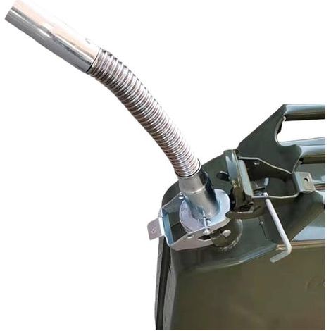 Bec Verseur Jerry Can – Verseur D'huile De Sécurité, Bec Flexible Jerry Can, Tuyau De Guidage En Acier Au Carbone Support De Bidons Et Portables De 12,2 Pouces Pour Le De Carburan (1/5)