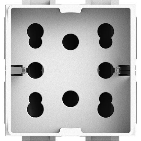 Modulo presa multistandard, 10A, 16A e schuko, serie P, bianco, compatibile con serie BTicino Living Light - 4Box Side 4B.N.H21 (1/6)