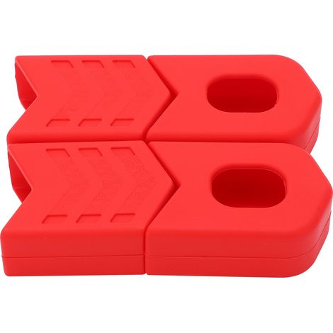 4 Protections de Manivelles en Silicone pour VTT Rouge - Capuchons pour Bras de Pédalier DH, FR, AM, XC (1/5)