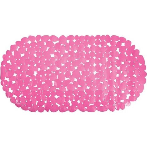 Alfombra inferior de bañera PVC PEBBLES 35x68cm Rosa Fucsia MSV