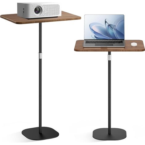 Bureau Debout pour Ordinateur Portable avec Hauteur Réglable 46-120cm, Postes de Travail informatiques pour Le Travail d'étude, Table d'ordinateur Mobile pour Bureau/Lit/Canapé, Noir (1/5)