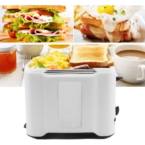 Appareil à sandwichs, mini-appareil à pain domestique, grille-pain, mini-grille-pain chauffant pour tranches de pain, blanc (1/5)