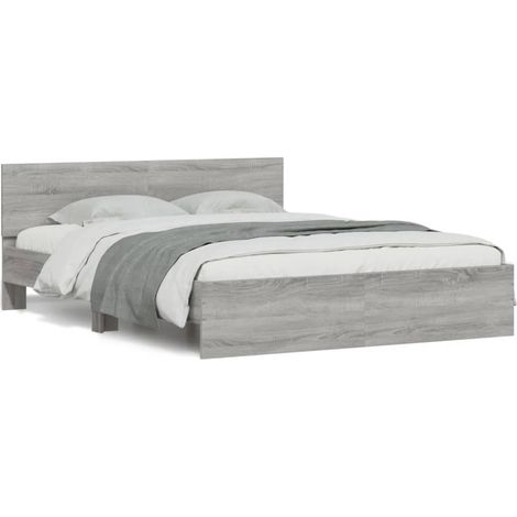 Maison Exclusive - Estructura de cama con cabecero gris Sonoma 14 (1/5)